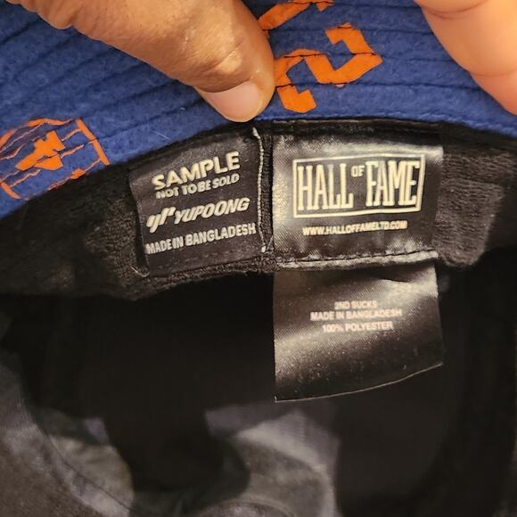 NY Knicks Colorway Fleece Bucket Hat Unisex Print Sample By Hall Of Fame - Picture 5 of 8